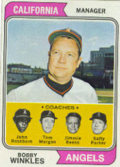 1974 Topps Baseball Cards      276     Bobby Winkles MG